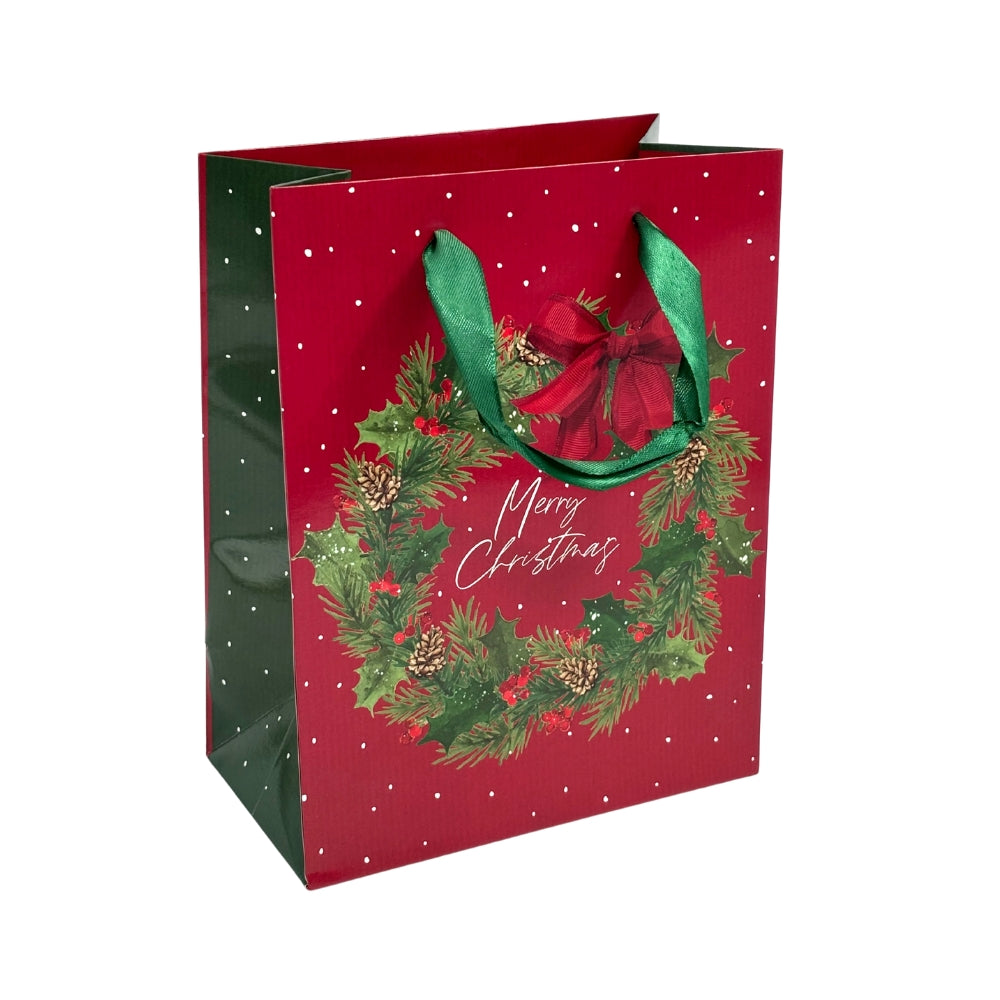 Medium Gift Bag - Christmas Wreath
