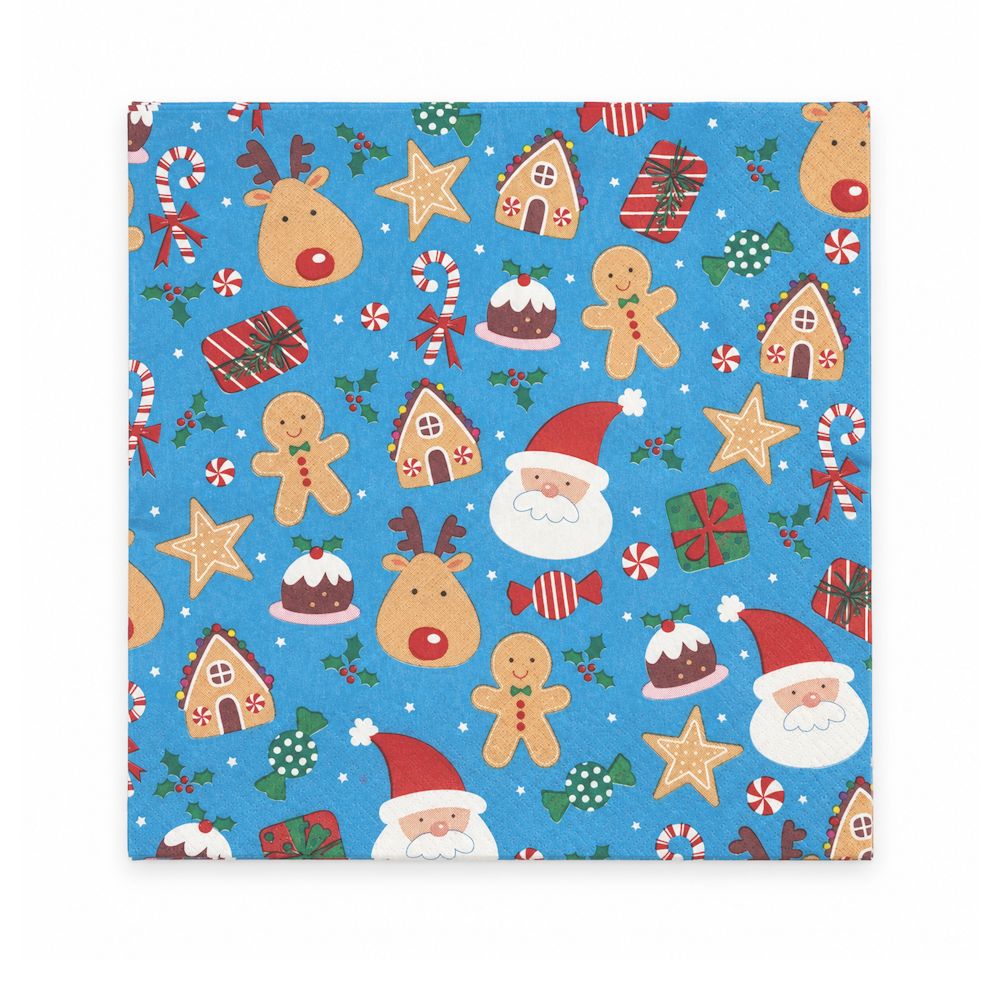 Christmas Napkins 20pk - Christmas Icons