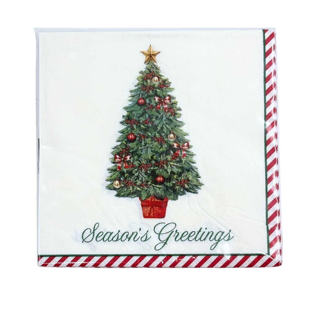 Christmas Napkins 20pk - Seasons Greetings