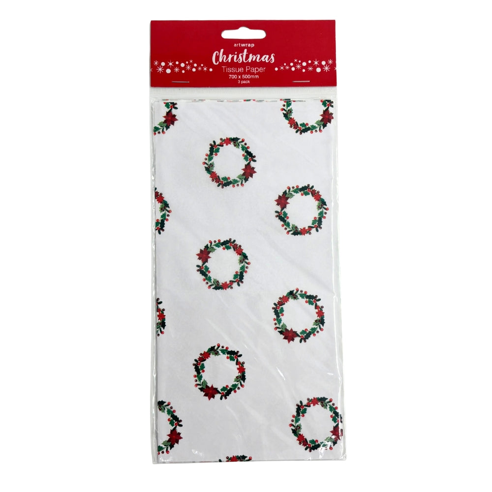 Christmas Tissue Paper 3 Sheets - Assorted
