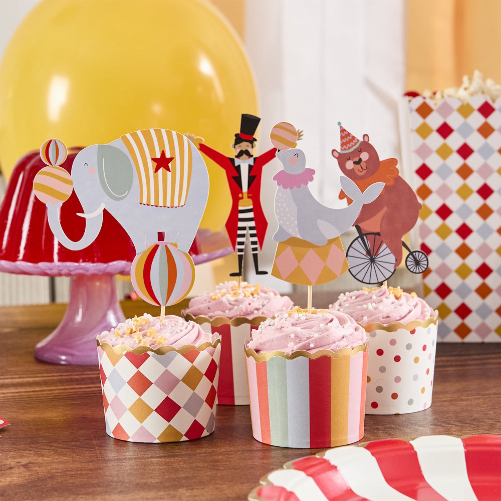 Circus Party Food Cups & Picks 12pk