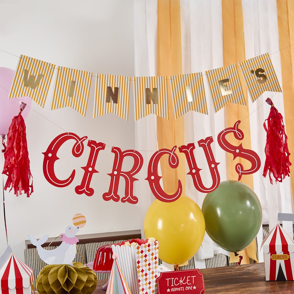 Circus Party Customisable Banner Set