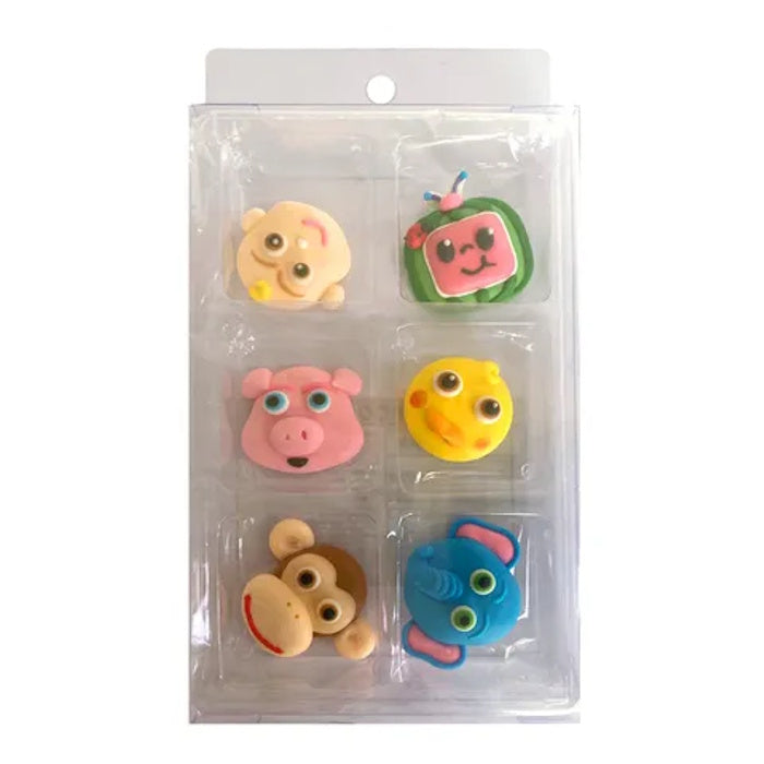 Sugar Icing Decorations 6pk - Cocomelon