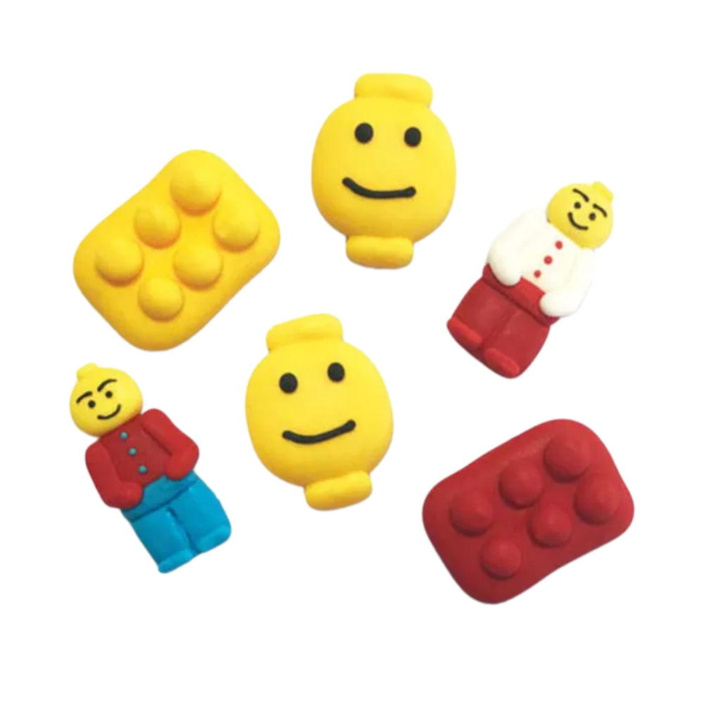 Sugar Icing Decorations 6pk - Lego