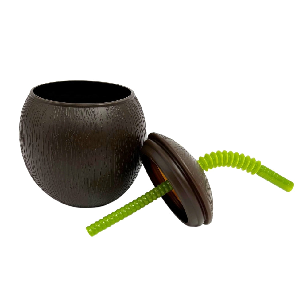 Coconut Cup with Straw