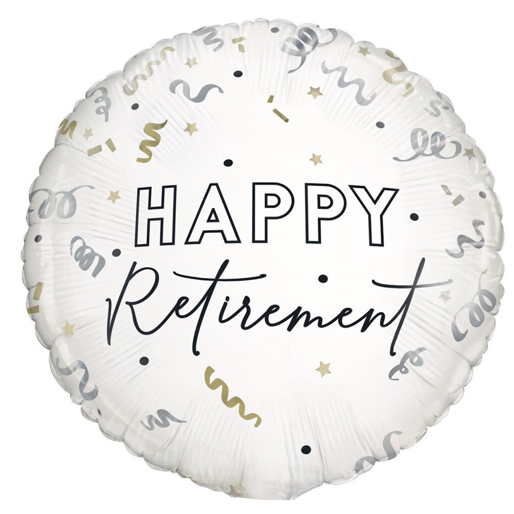 Happy Retirement Confetti Design Foil Balloon