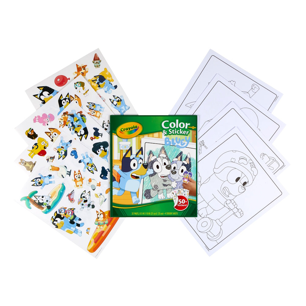 Crayola Color & Sticker Book with coloring pages on a white background