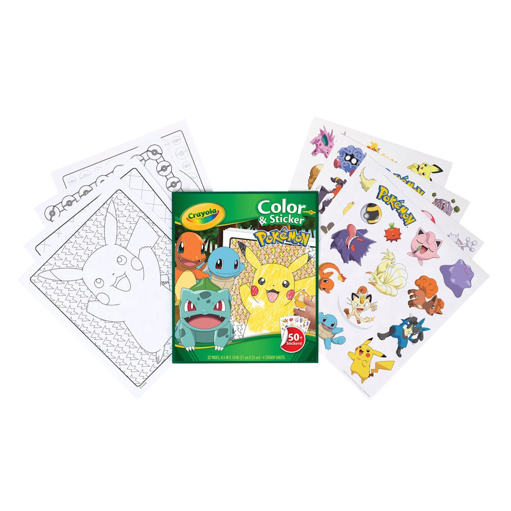 Crayola Colour & Sticker - Pokemon