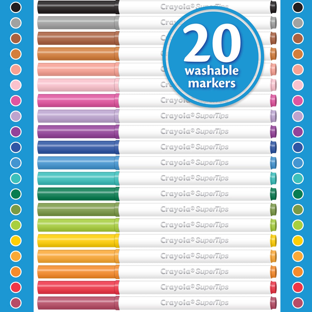 Crayola Super Tips Washable Markers 20pk