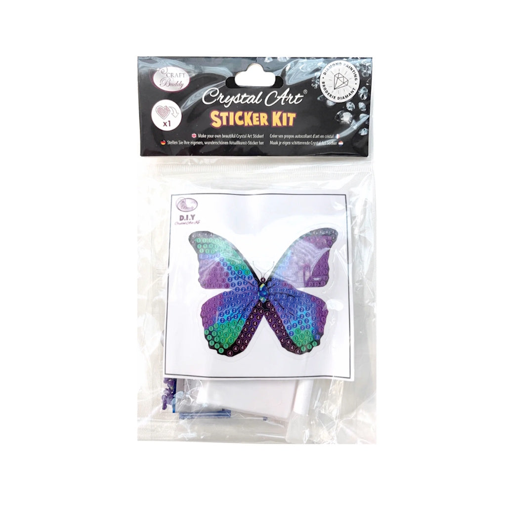 Crystal Art Sticker Kit - Disco Butterfly