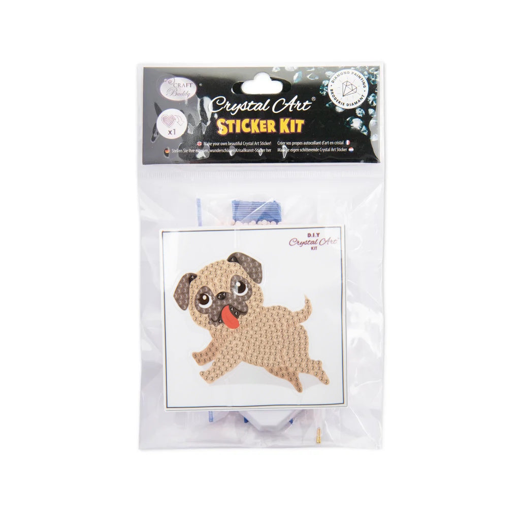Crystal Art Sticker Kit - Playful Pup