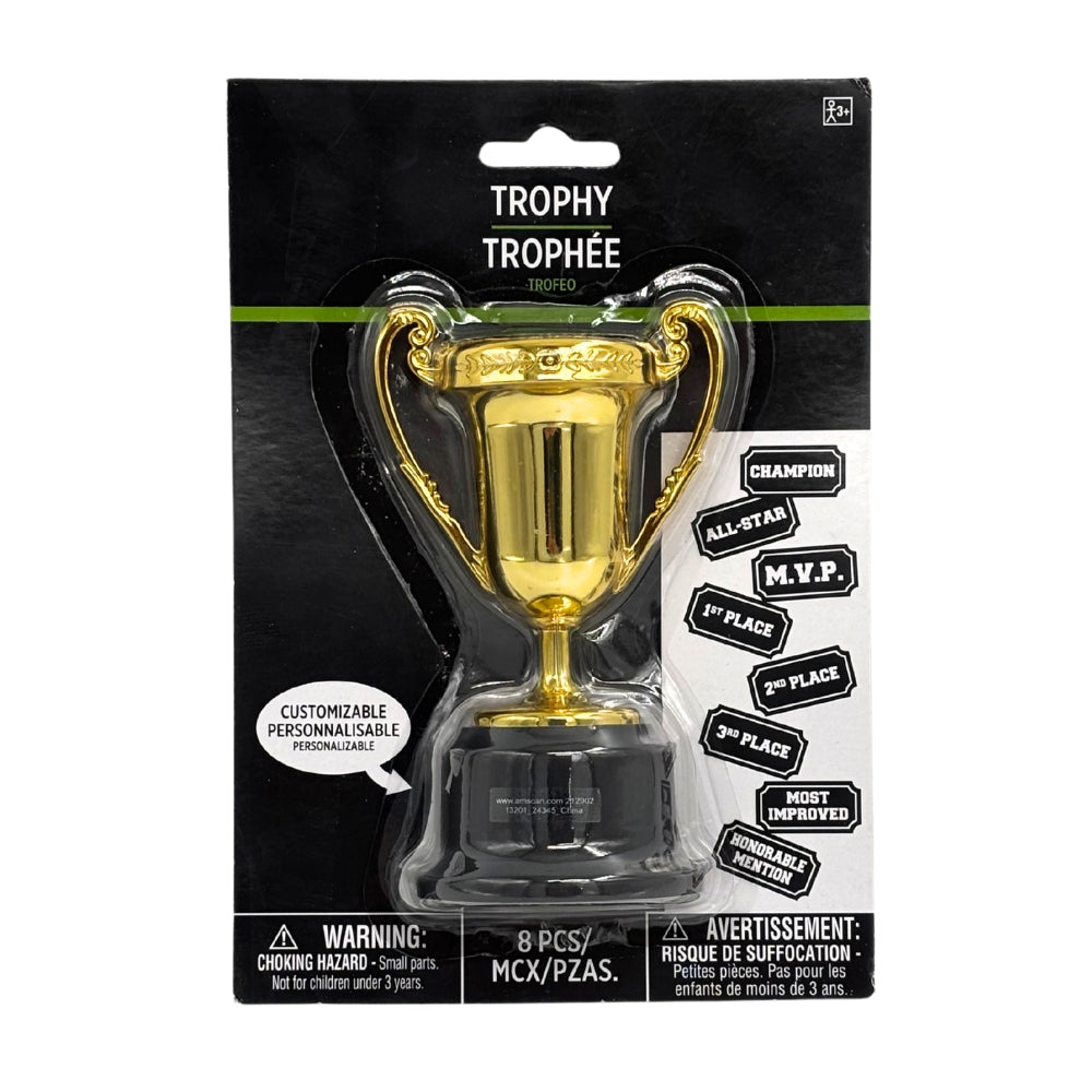 Customisable Trophy with 8 Stickers