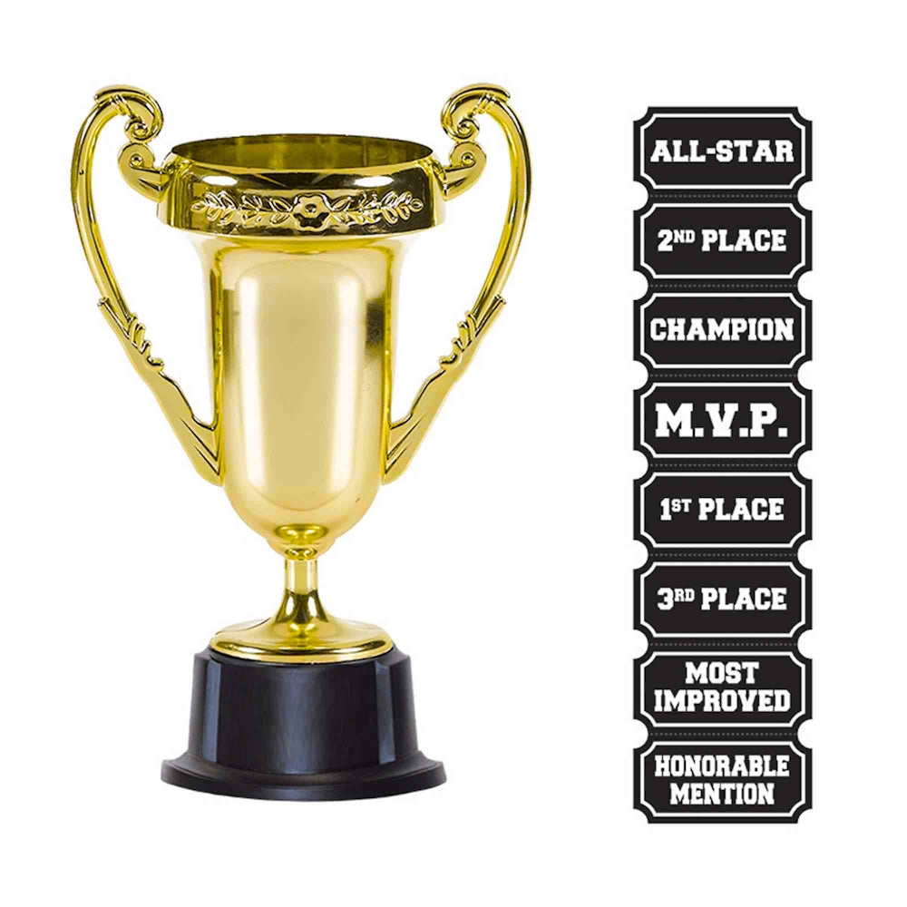 Customisable Trophy with 8 Stickers