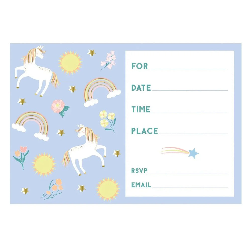 Dainty Unicorn Invitations 8pk