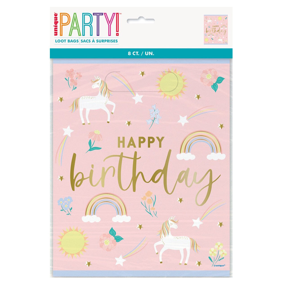 Dainty Unicorn Loot Bags 8pk