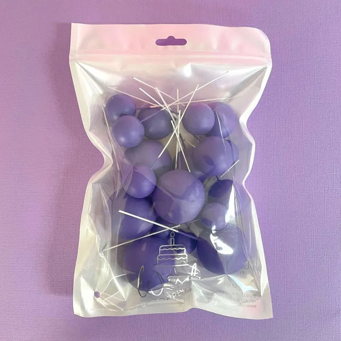 Deco Foam Ball Toppers 20pk - Dark Purple