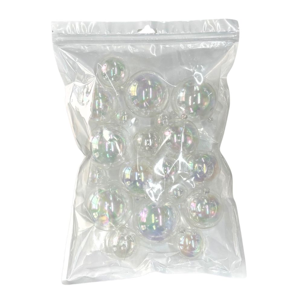 Deco Ball Toppers 20pk - Iridescent