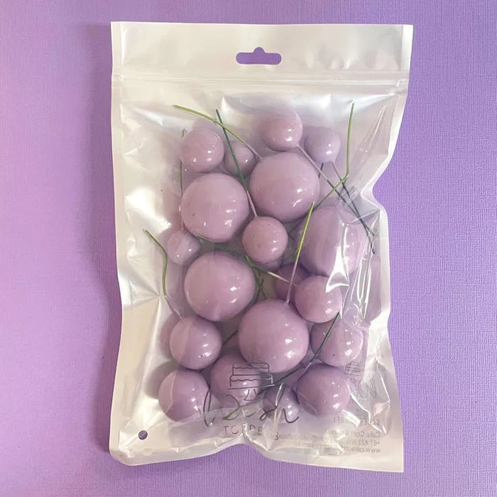 Deco Foam Ball Toppers 20pk - Lilac