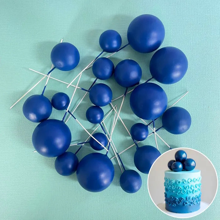 Deco Foam Ball Toppers 20pk - Royal Blue