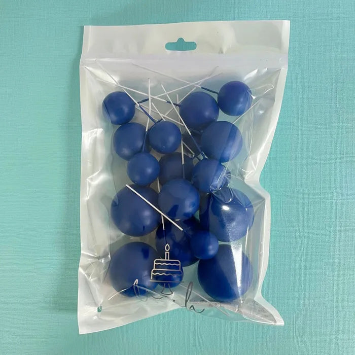 Deco Foam Ball Toppers 20pk - Royal Blue