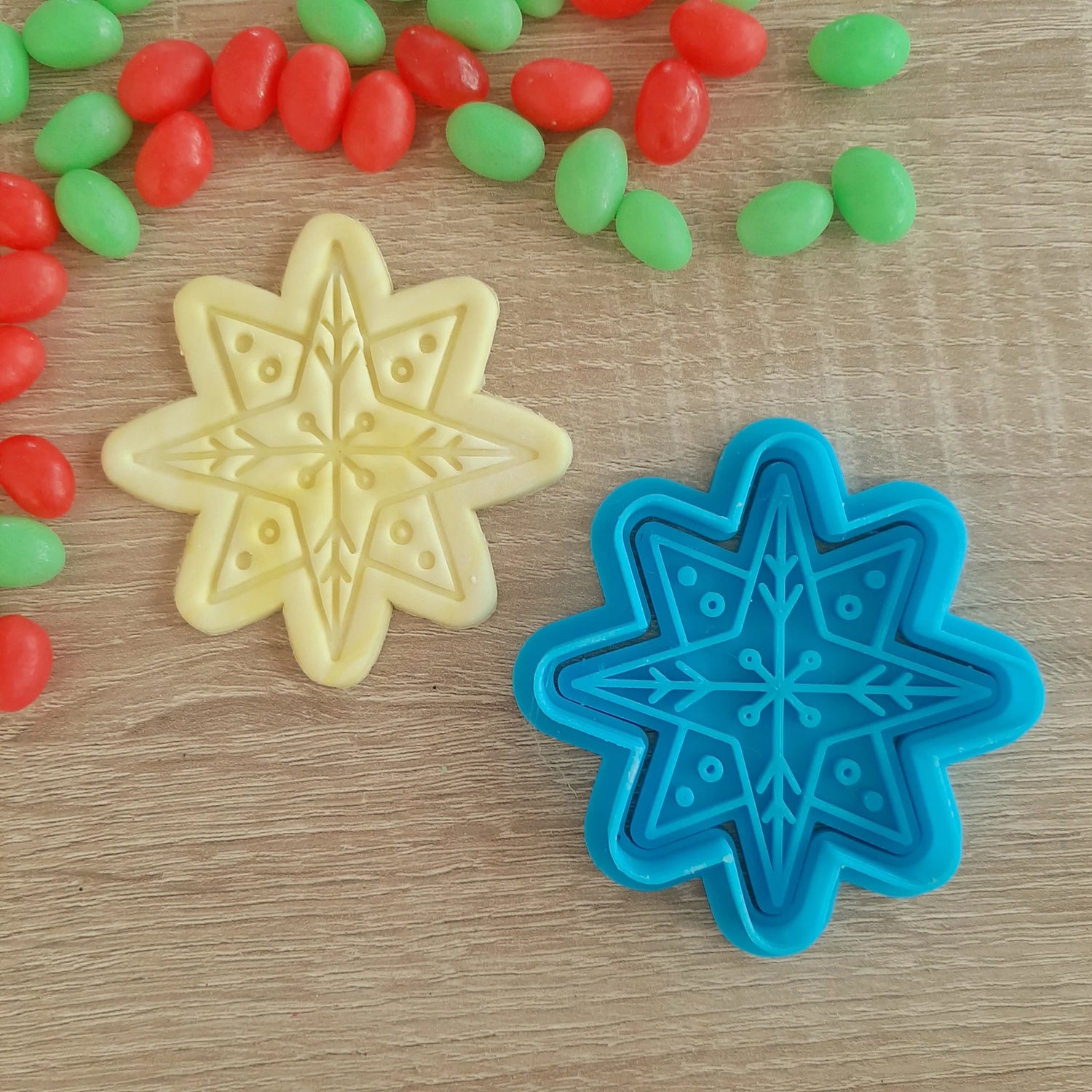 Decorative Star Cookie Cutter & Embosser