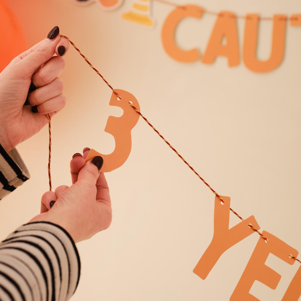 Diggin' It Customisable Construction Birthday Bunting