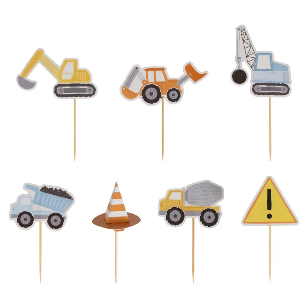 Diggin' It Construction Cupcake Toppers 12pk