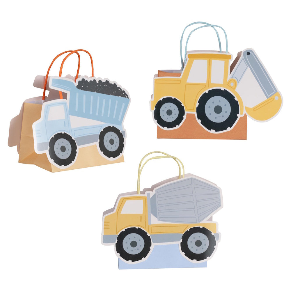 Diggin' It Construction Vehicle Party Bags 5pk