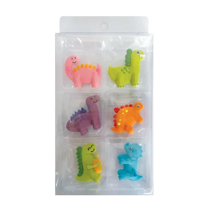 Sugar Icing Decorations 6pk - Dinosaur