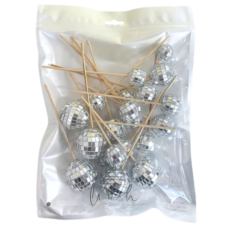 Disco Ball Cake Toppers 20pk