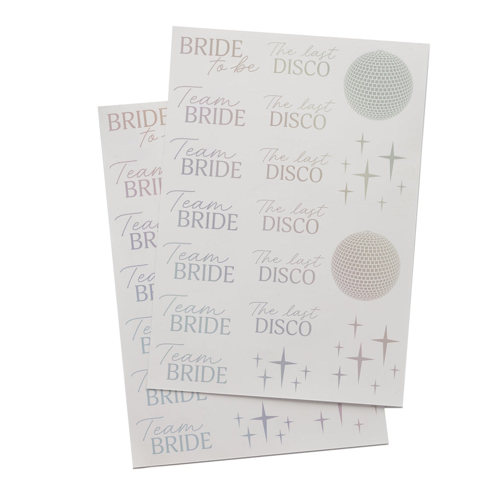 Disco Hen Team Bride Stickers