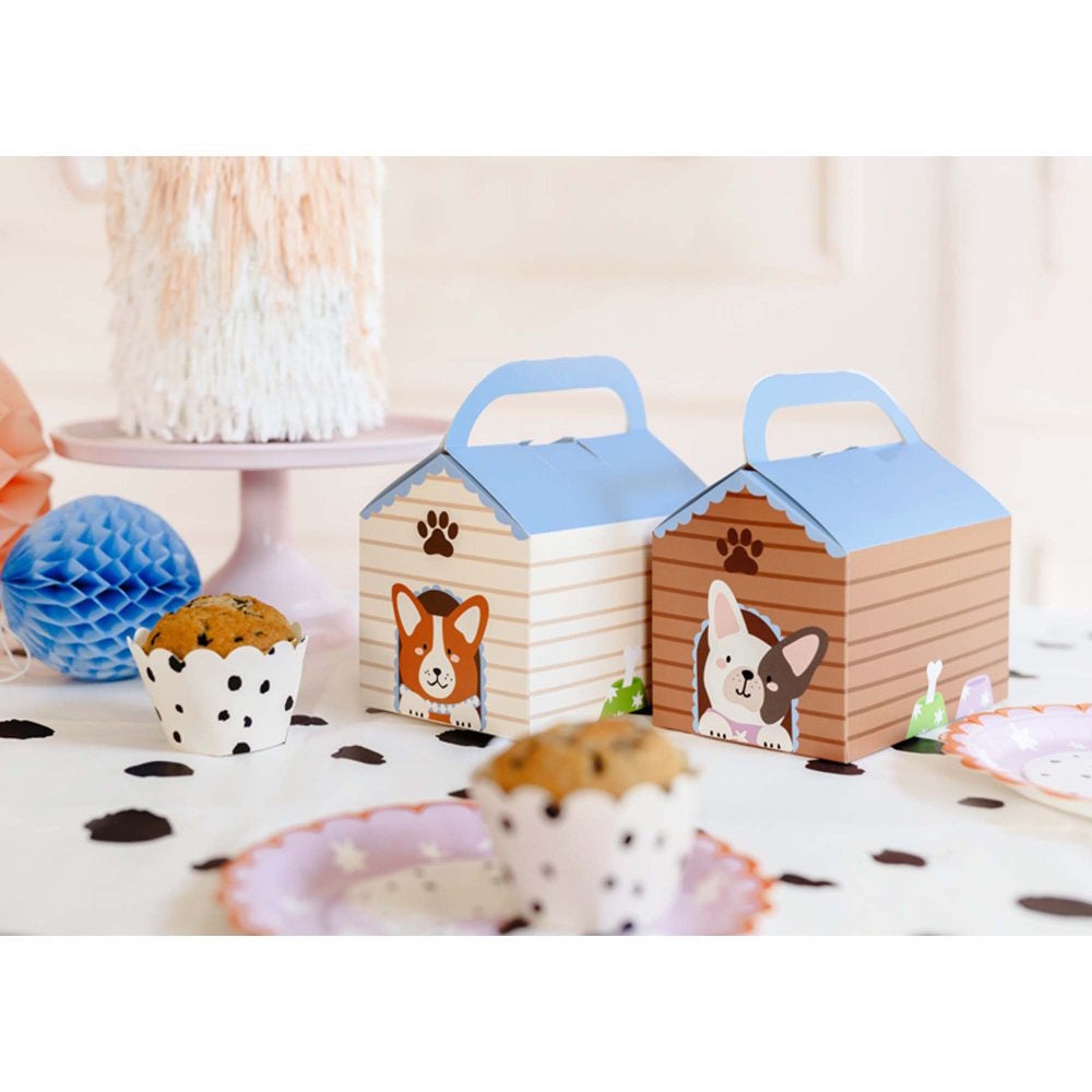 Dog Party Kennel Shaped Cake Boxes 6pk