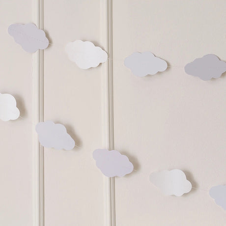 Dream Baby Pearlescent Cloud Baby Shower Garland