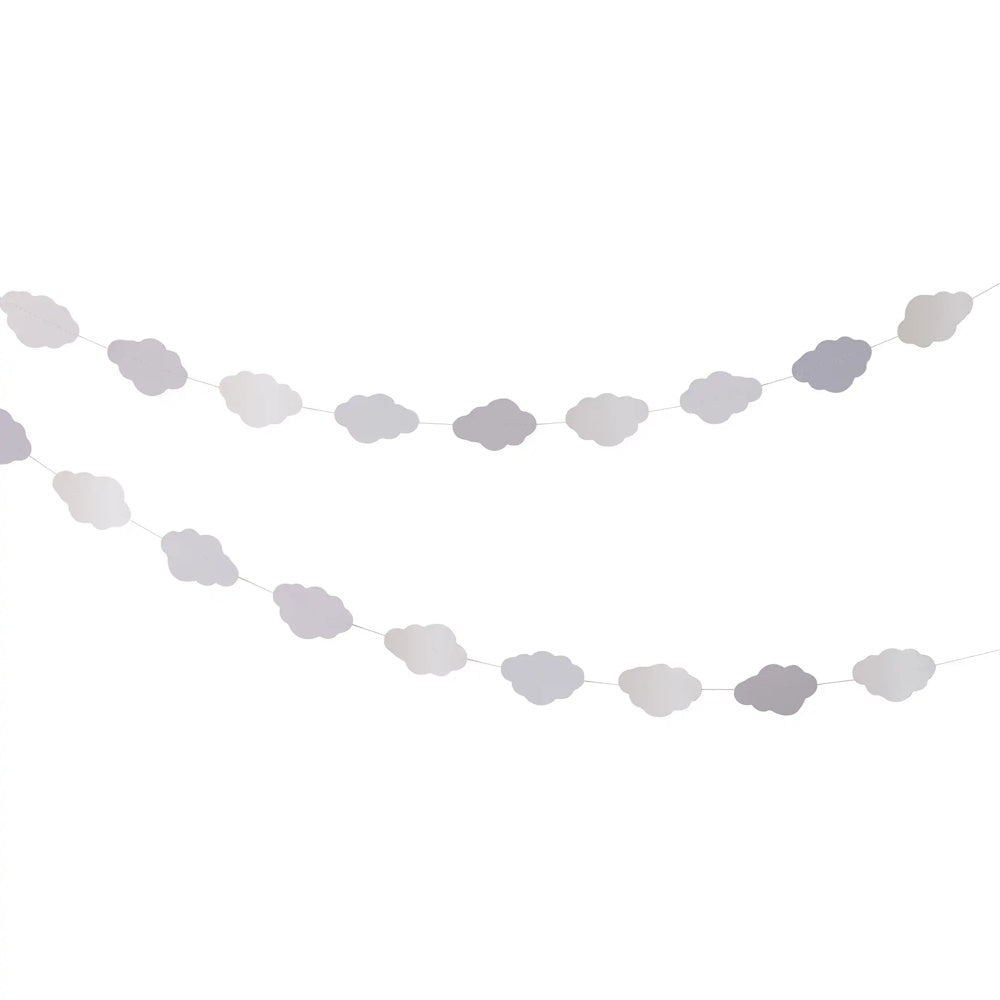 Dream Baby Pearlescent Cloud Baby Shower Garland