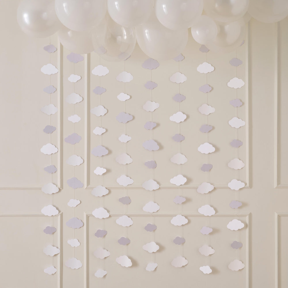 Dream Baby Pearlescent Cloud Baby Shower Backdrop