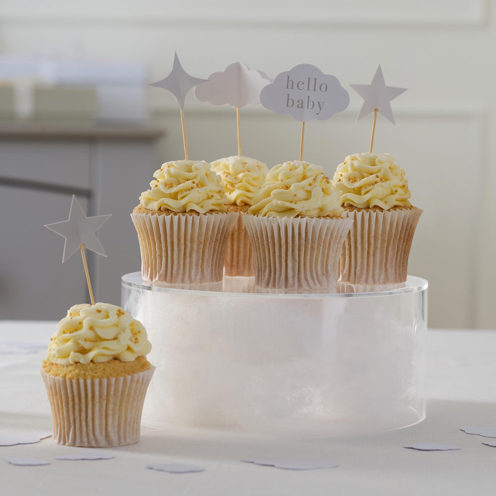 Dream Baby Cloud & Star Cupcake Toppers
