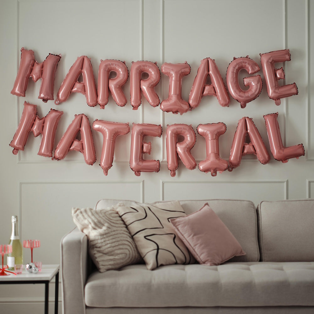 Drunk In Love Marriage Material Balloon Bunting
