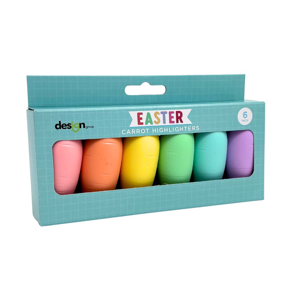 Easter Carrot Highlighters 6pk