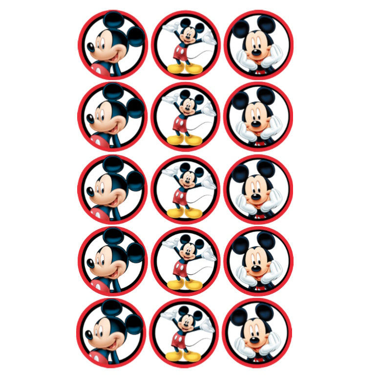 Edible Icing Cupcake Images - Mickey Mouse
