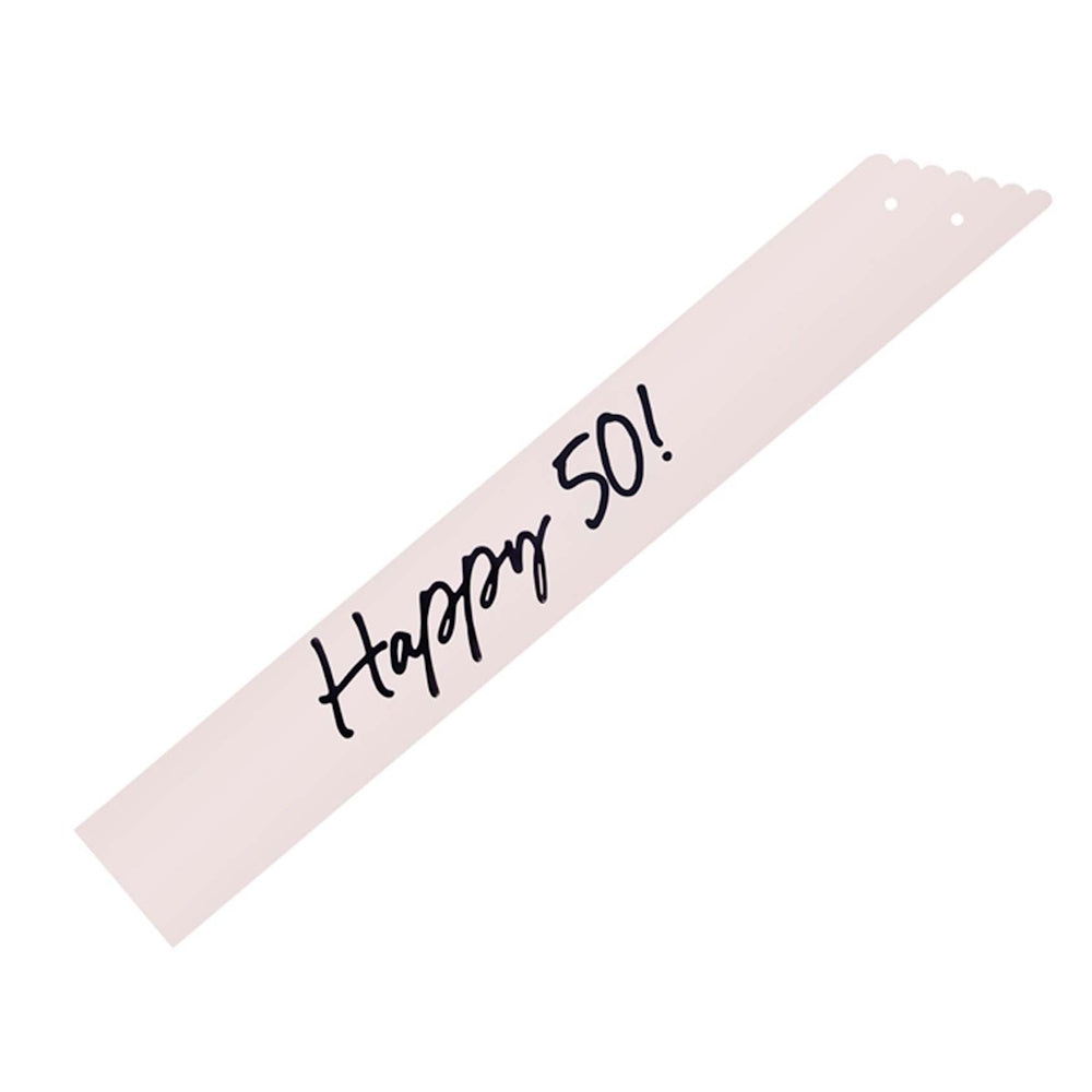 Elegant Milestone Happy 50 Sash