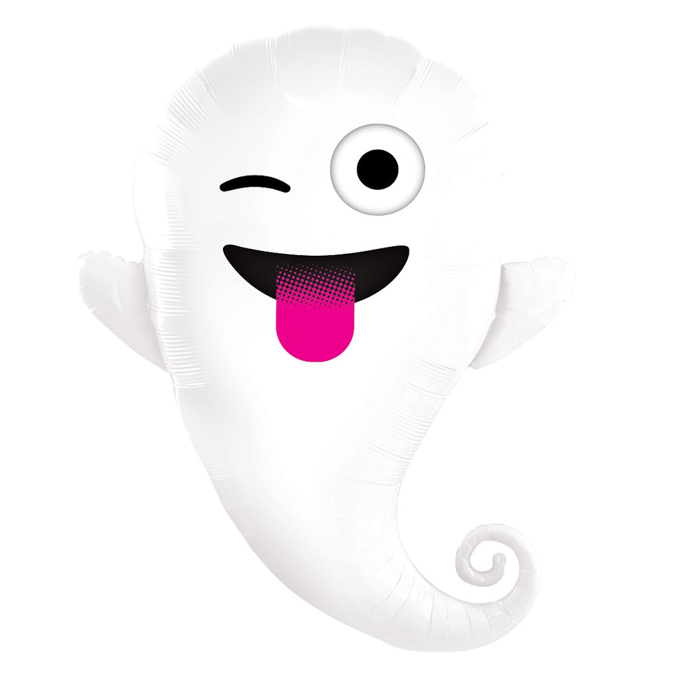 Emoticon Ghost SuperShape Foil Balloon