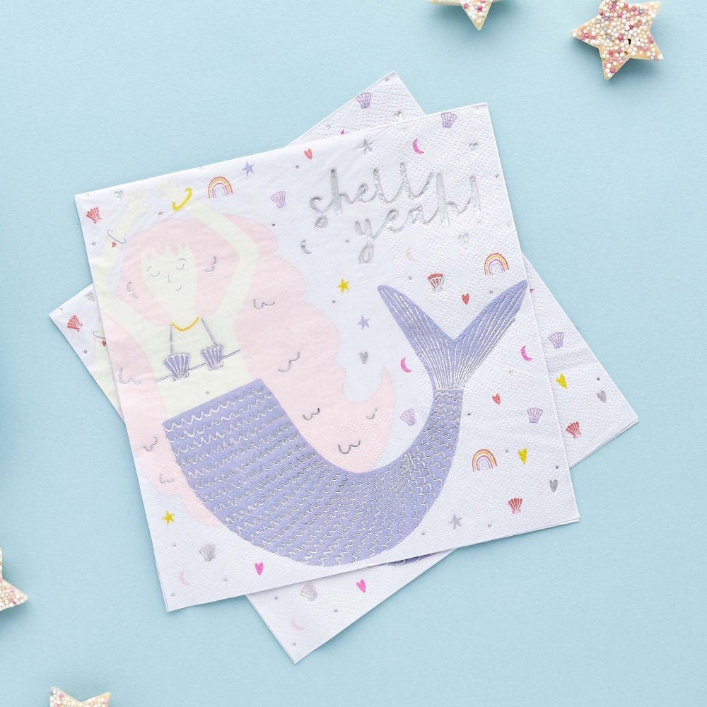 Enchanted Mermaid Lunch Napkins 16pk