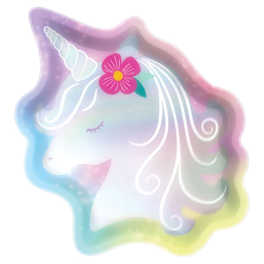 Enchanted Unicorn Shaped Lunch Plates 8pk