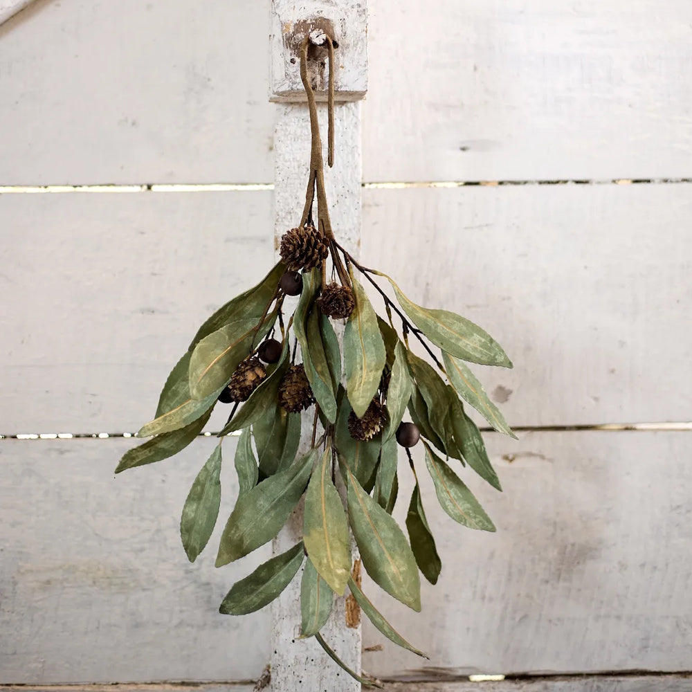 French Country Eucalyptus & Brown Berry Wood Branch