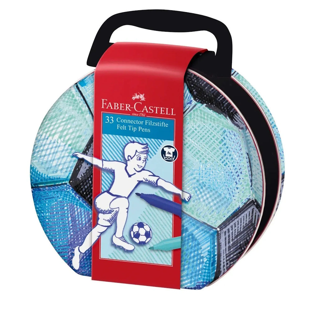 Faber-Castell Connector Pens 33pk in Soccer Suitcase