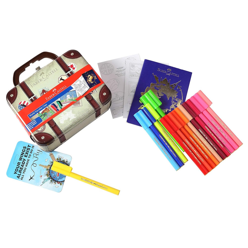 Faber-Castell Connector Pens 30pk in World Traveller Suitcase