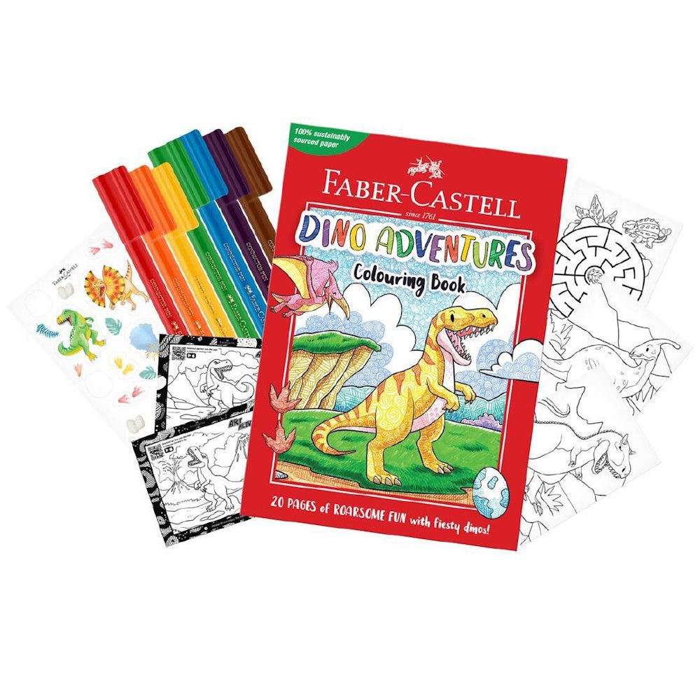 Faber-Castell Dino Adventures Colour & Sticker Set