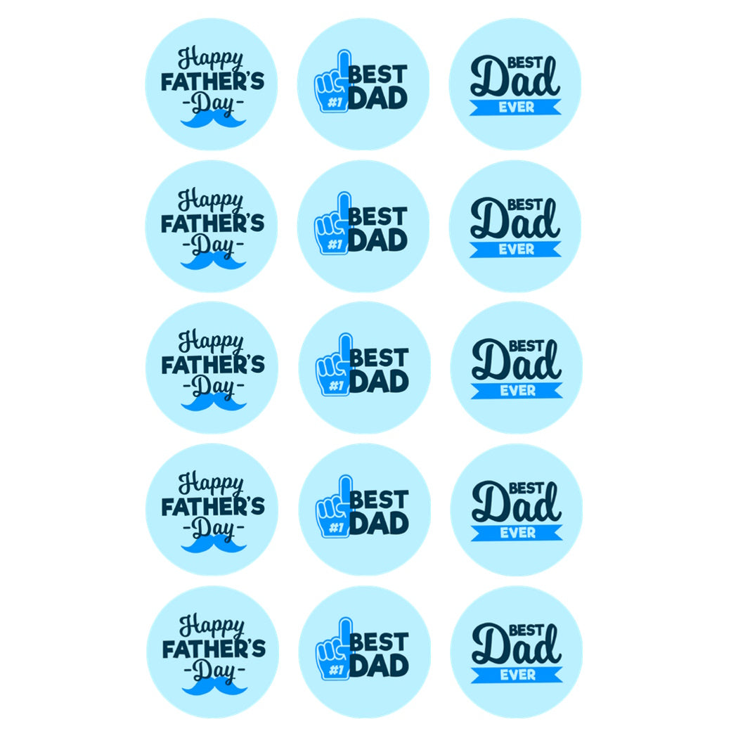 Edible Icing Cupcake Images - Father's Day