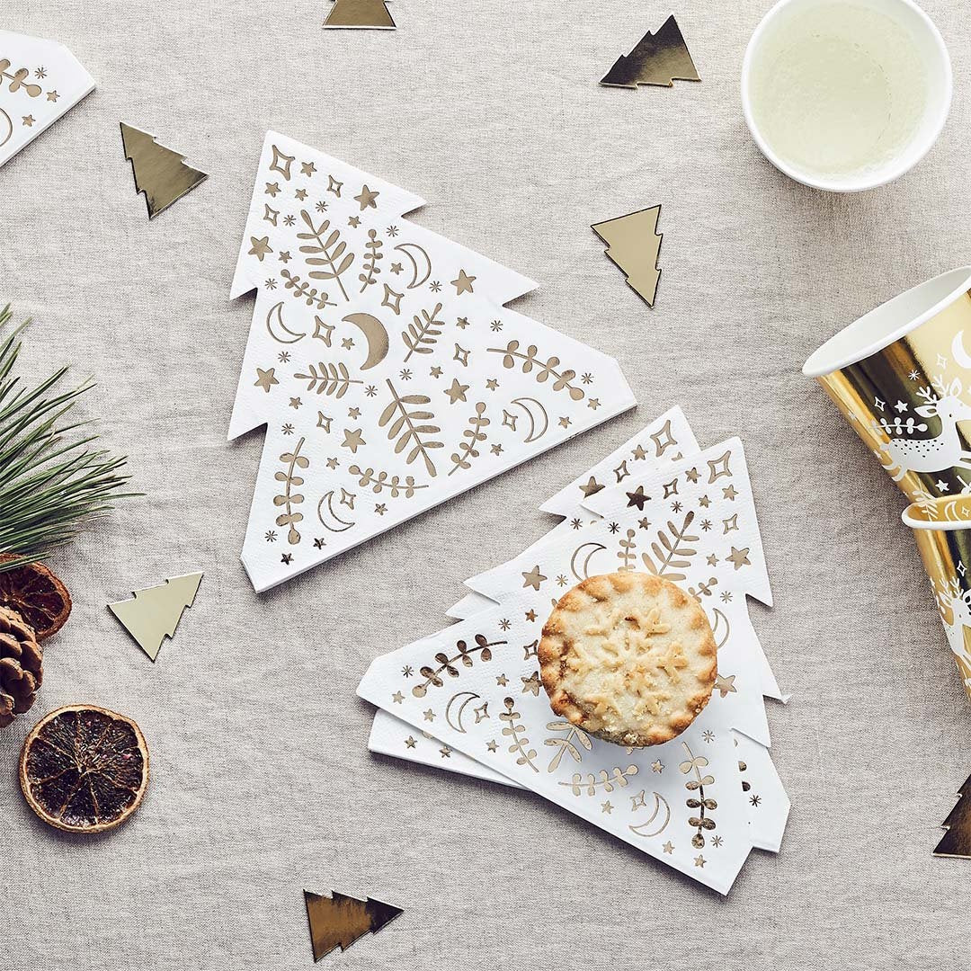 Festive Folklore Tree Napkins 16pk