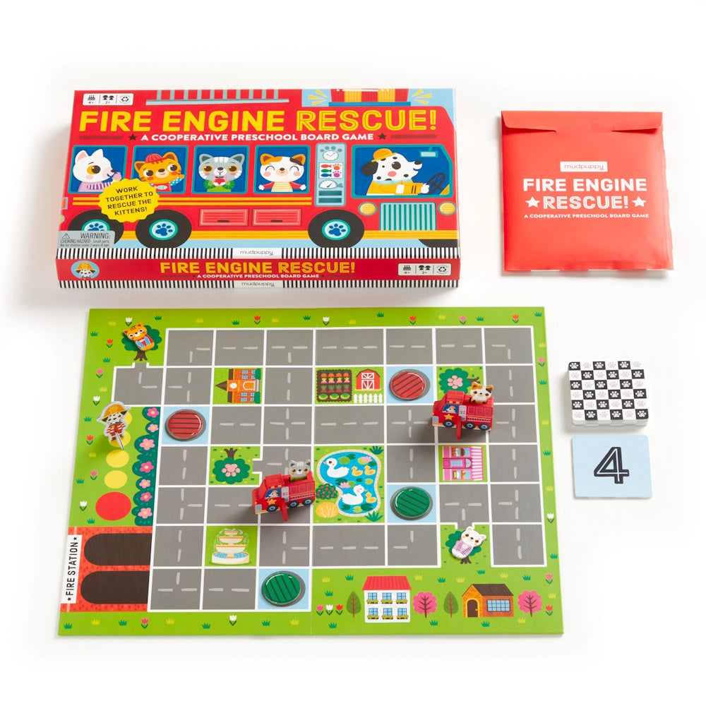 Mudpuppy - Fire Engine Rescue! Cooperative Board Game